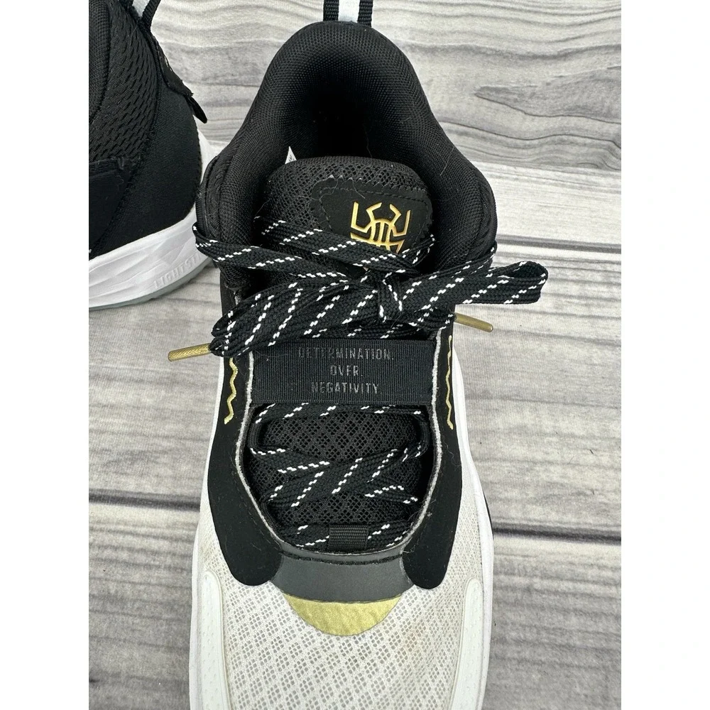 ADIDAS D.O.N. ISSUE #3 GOLD METAL BASKETBALL SHOES - WHITE‎ BLACK GOLD - MEN 8.5